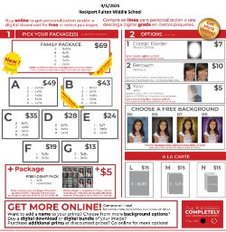 Order form information